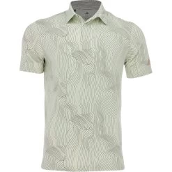 Adidas Course Map Shirt Polo Short Sleeve Golf Apparel