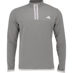 Adidas MicroDot Quarter Zip Outerwear Pullover Golf Apparel