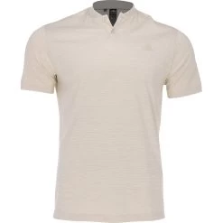 Adidas Texture Stripe Shirt Polo Short Sleeve Golf Apparel