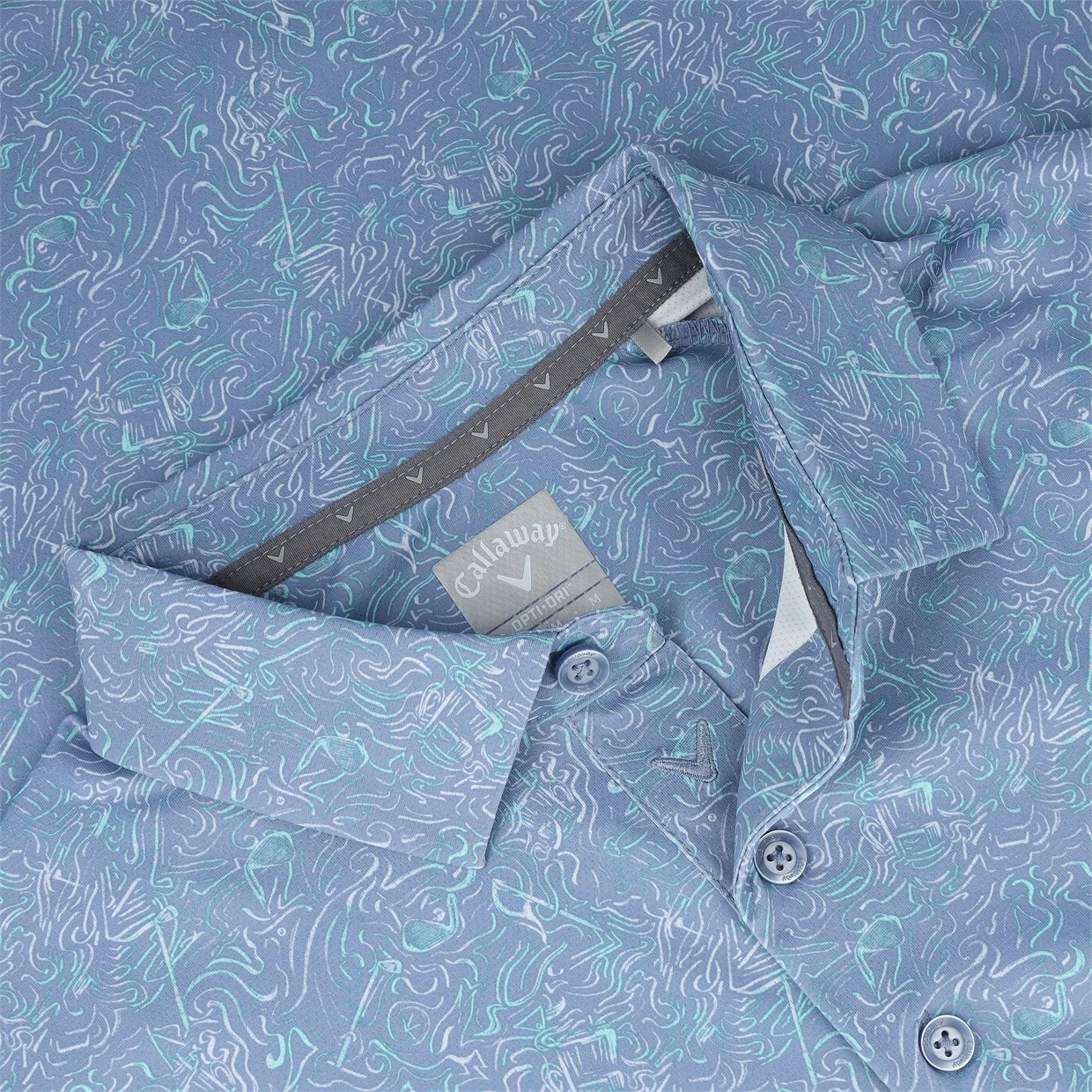 Callaway All-Over Abstract Novelty Print Shirt Polo Short Sleeve Golf Apparel 7 Callaway All-Over Abstract Novelty Print Shirt Polo Short Sleeve Golf Apparel - Image 5