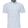 Callaway All-Over Outline Floral Print Shirt Polo Short Sleeve Golf Apparel -Golf Store callaway all over outline floral print shirt