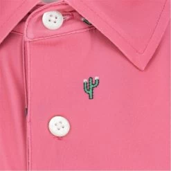FootJoy Cactus Print Lisle Self Collar Polo Shirt Polo Short Sleeve Golf Apparel -Golf Store footjoy cactus print lisle self collar polo shirt 4