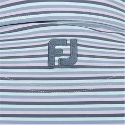 FootJoy Mini Stripe Lisle Self Collar Shirt Polo Short Sleeve Golf Apparel -Golf Store footjoy mini stripe lisle self collar shirt 3