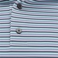 FootJoy Mini Stripe Lisle Self Collar Shirt Polo Short Sleeve Golf Apparel -Golf Store footjoy mini stripe lisle self collar shirt 4
