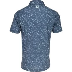FootJoy Terrazzo Print Lisle Self Collar Shirt Polo Short Sleeve Golf Apparel -Golf Store footjoy terrazzo print lisle self collar shirt 1