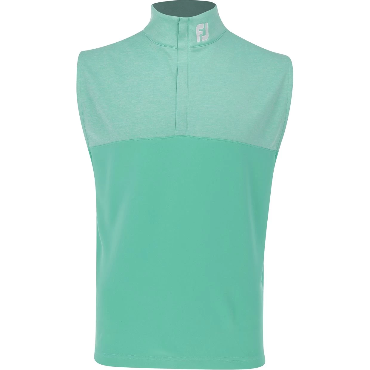 FootJoy Tour Logo Heather Yoke Half-Zip Outerwear Vest Golf Apparel 3 FootJoy Tour Logo Heather Yoke Half-Zip Outerwear Vest Golf Apparel