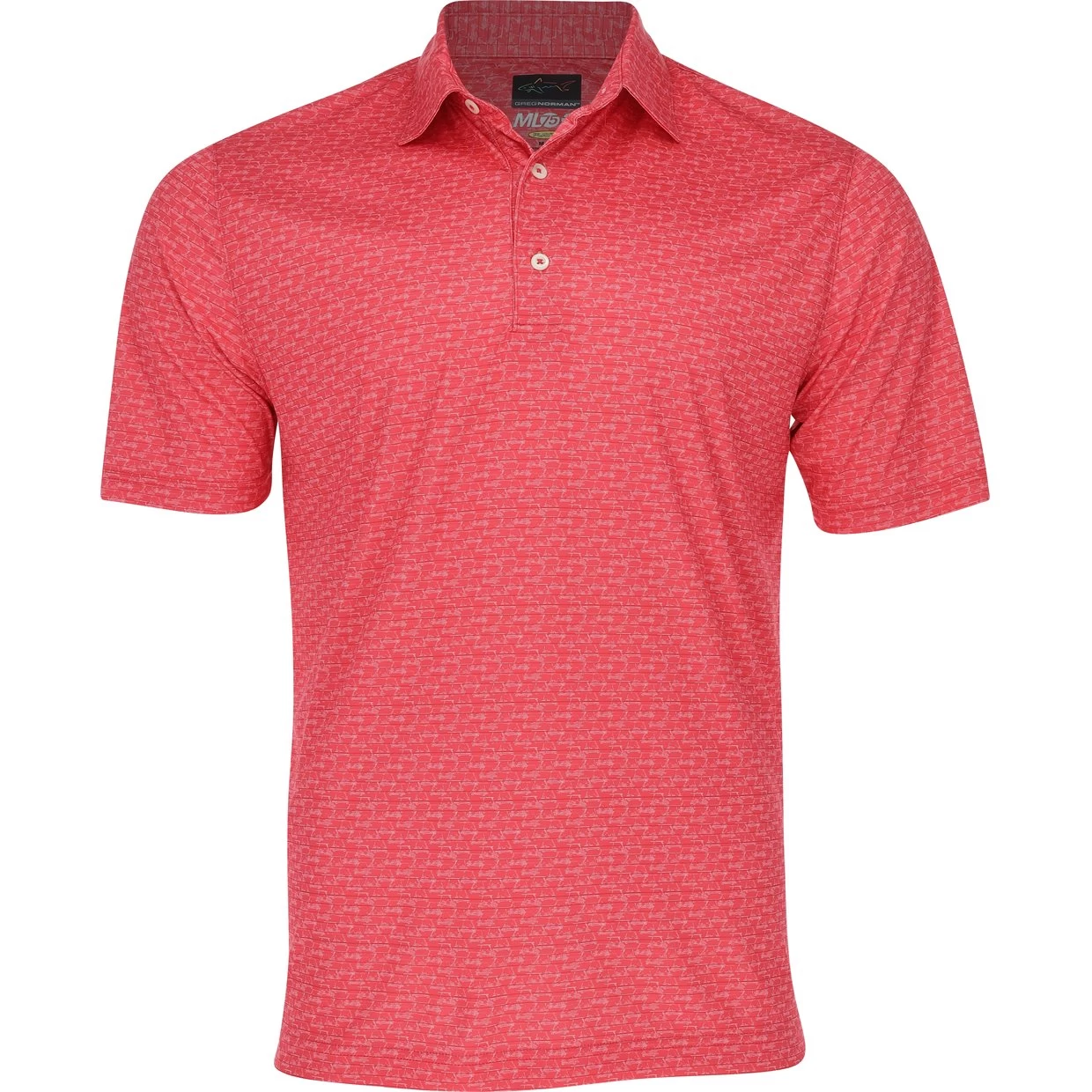 Greg Norman ML75 MicroLux Cart Print Shirt Polo Short Sleeve Golf Apparel 3 Greg Norman ML75 MicroLux Cart Print Shirt Polo Short Sleeve Golf Apparel