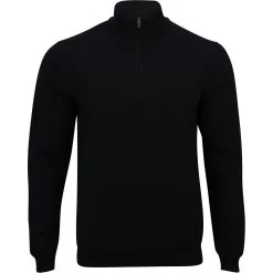Greg Norman WeatherKnit Performance Blend Lined ¼ Zip Wind Outerwear Pullover Golf Apparel