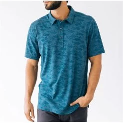 Linksoul Seaweed Print Anza Shirt Polo Short Sleeve Golf Apparel -Golf Store linksoul seaweed print anza shirt 2
