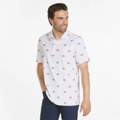 Puma Volition Flag Shirt Polo Short Sleeve Golf Apparel -Golf Store puma volition flag shirt 2