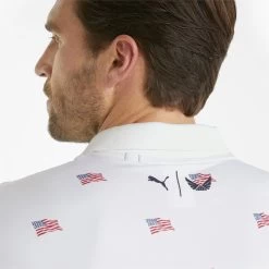 Puma Volition Flag Shirt Polo Short Sleeve Golf Apparel -Golf Store puma volition flag shirt 4