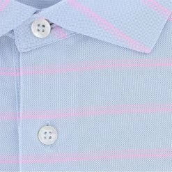 Turtleson Bowen Stripe Oxford Performance Shirt Polo Short Sleeve Golf Apparel -Golf Store turtleson bowen stripe oxford performance shirt 3