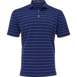 Turtleson Bruce Stripe Performance Shirt Polo Short Sleeve Golf Apparel
