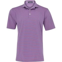Turtleson Conner Stripe Performance Shirt Polo Short Sleeve Golf Apparel