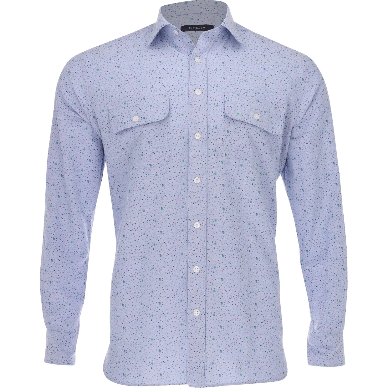 Turtleson Eli Chambray Confetti Shirt Dress Golf Apparel 3 Turtleson Eli Chambray Confetti Shirt Dress Golf Apparel