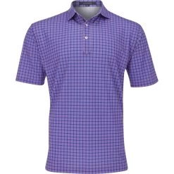 Turtleson Harold Windowpane Performance Shirt Polo Short Sleeve Golf Apparel