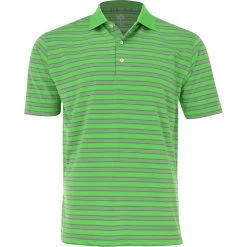 Turtleson Performance Jersey Fine Multi Stripe Shirt Polo Short Sleeve Golf Apparel