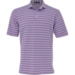 Turtleson Thatcher Stripe Performance Shirt Polo Short Sleeve Golf Apparel