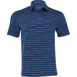 Under Armour Playoff 2.0 Space Dye Stripe Shirt Polo Short Sleeve Golf Apparel