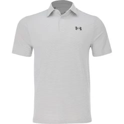 Under Armour T2 Green Trail Stripe Shirt Polo Short Sleeve Golf Apparel